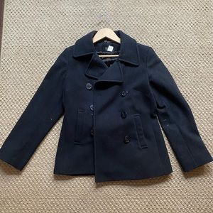 J Crew Wool Pea Coat Size M